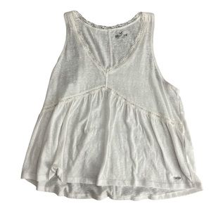 White Hollister Lace Tank Top